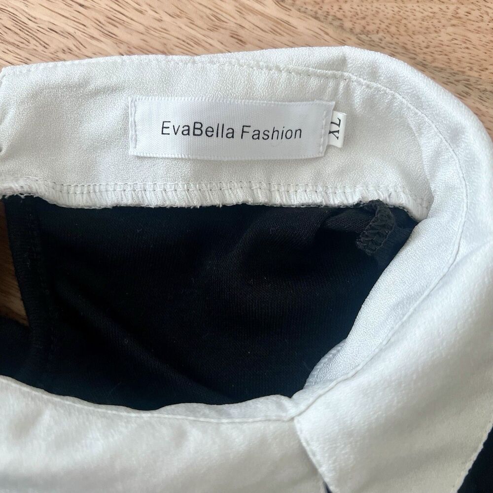 Evabella Fashion Women’s Size XL Black Long Sleeved Top Wednesday Adams Style - Picture 6 of 8